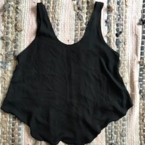 Scoop-Back Chiffon Tank Top